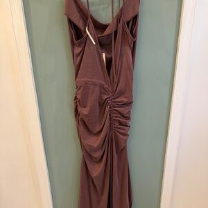Strappy, ruched formal dress